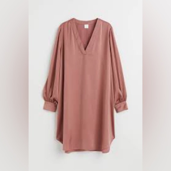 H&M Women’s Satin tunic Old rose color - Picture 1 of 11
